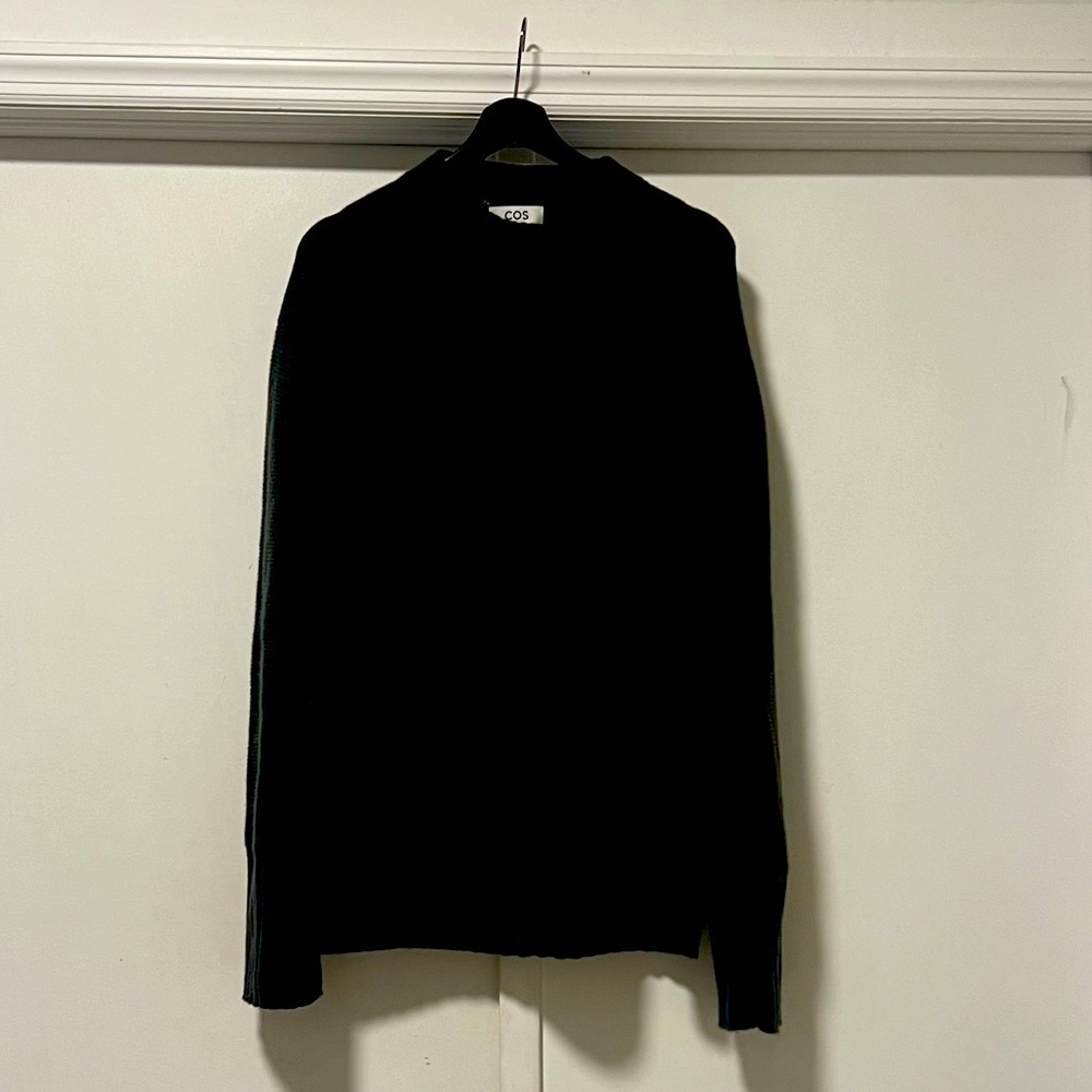 COS MENS HIGH NECK CREW NECK COTTON SWEATER